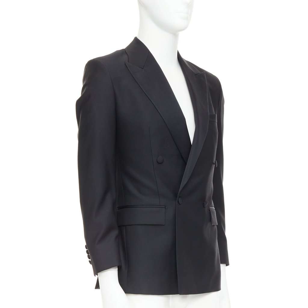 Unsigned Black Wool Jacket Black Wool Very good condition - Model View