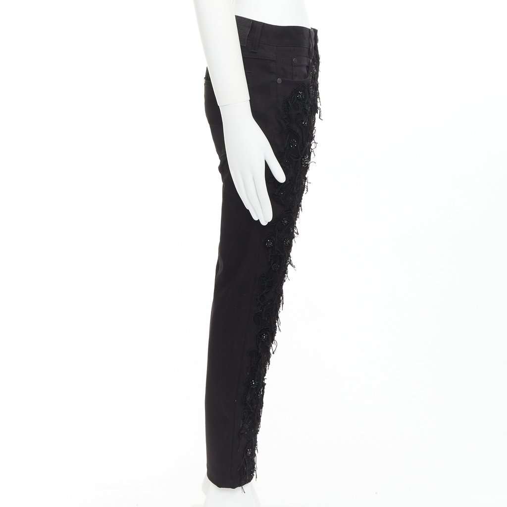 John Galliano Black Cotton Jeans Black Cotton Very good condition - Model View