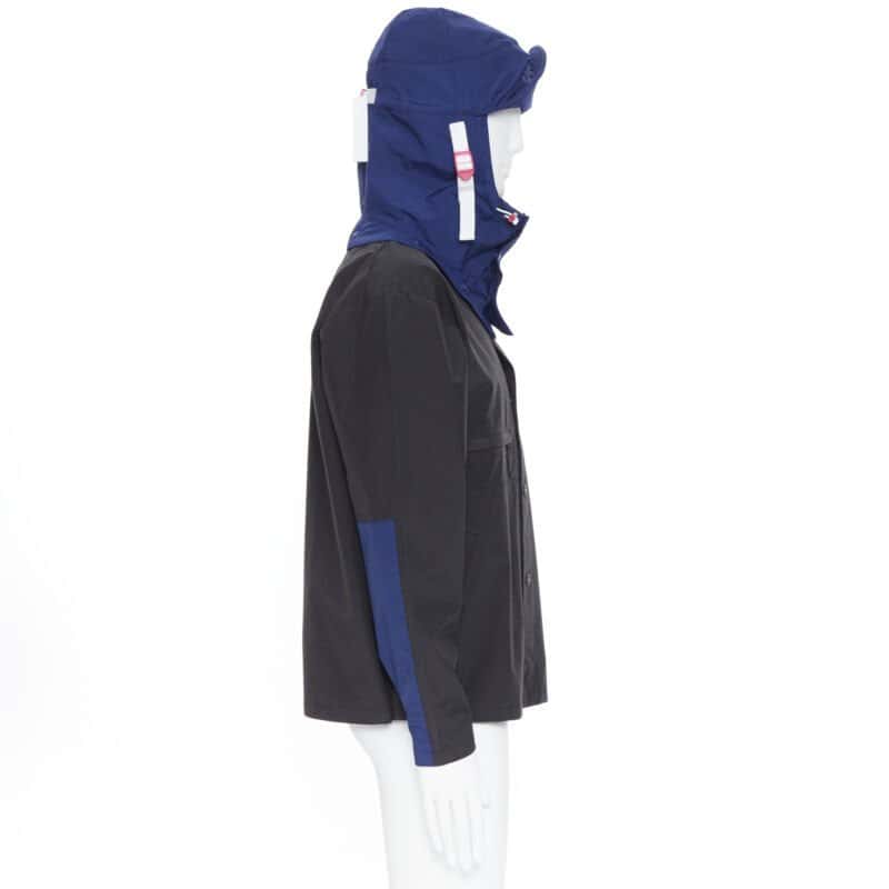 The North Face Blue Duty Jacket Black Cotton Never worn, with tag - Model View