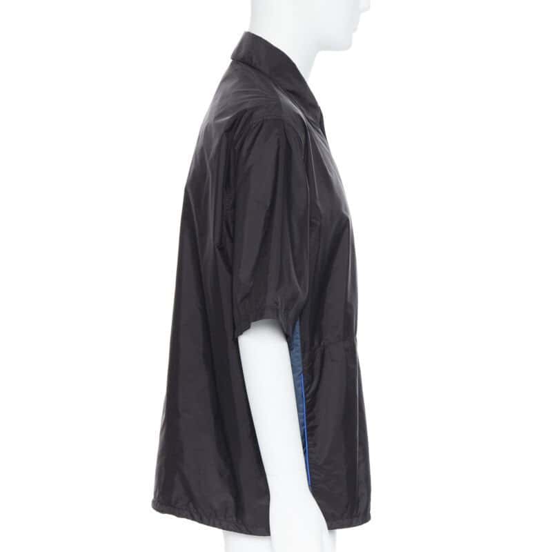 Prada Stripe Boxy Shirt Black Never worn, with tag - Box View