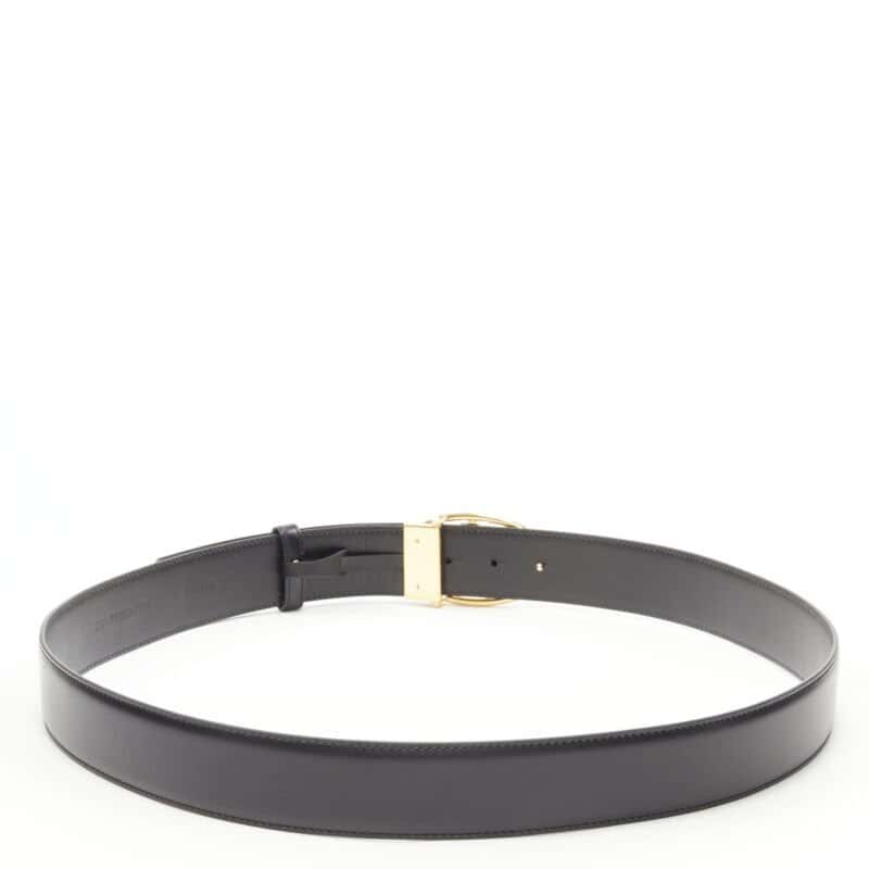 Versace Medusa Crystal Coin Belt Black Leather Never worn - Model View