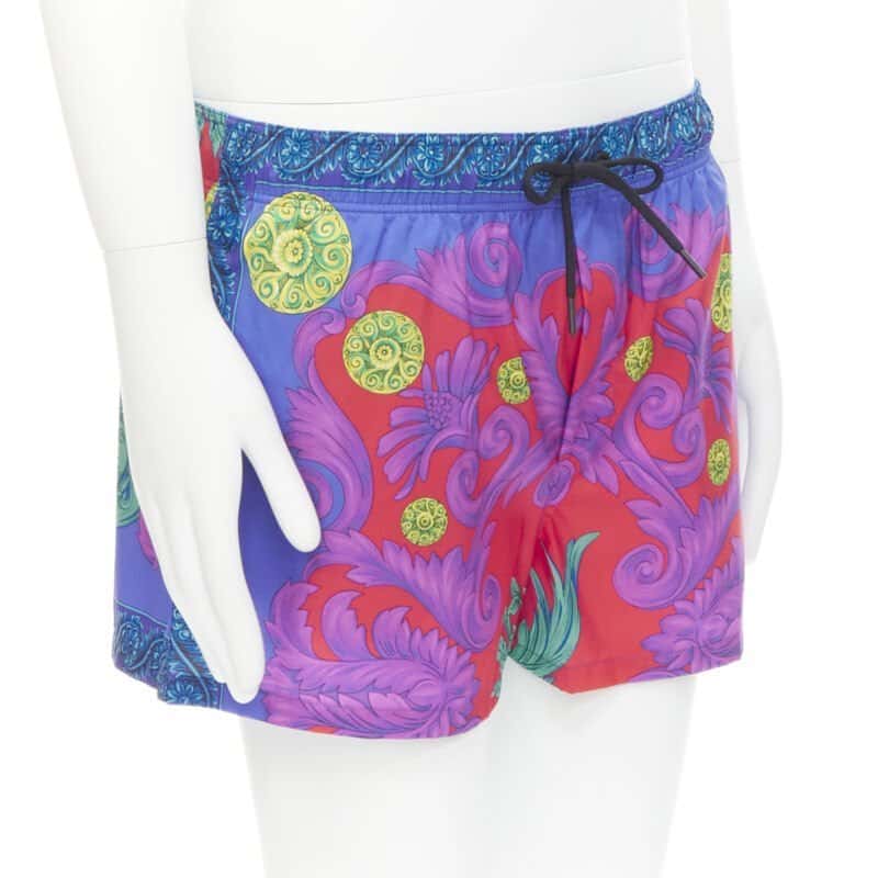 Versace Garden Swim Shorts Blue Polyester Never worn, with tag - Inside View