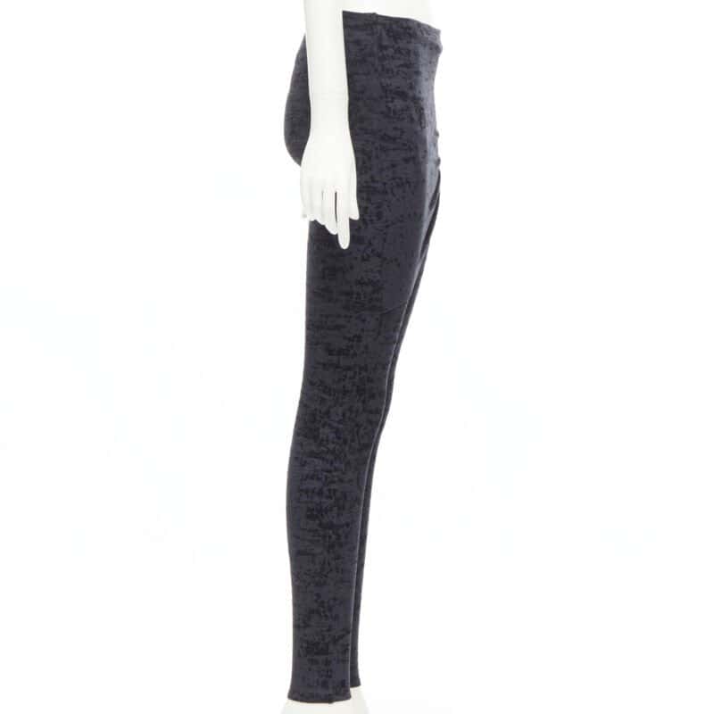 Balenciaga Velvet Draped Leggings Black Velvet Never worn, with tag - Model View