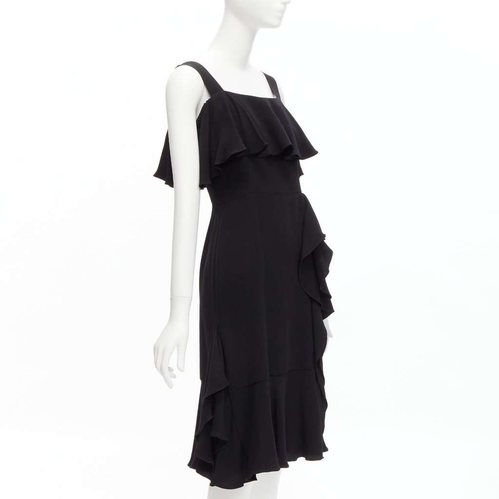 Alexander McQueen Flutter Cocktail Dress Black Silk Very good condition - Inside View