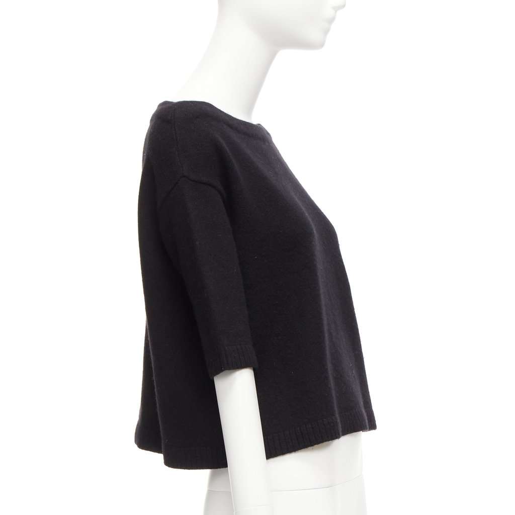 Valentino Garavani Bateau Neck Sweater Black Cashmere Never worn - Model View