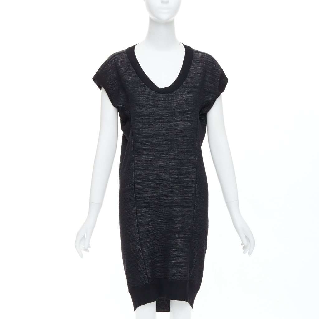 Yves Saint Laurent Batwing Wool Dress Black Wool Very good condition - Front View