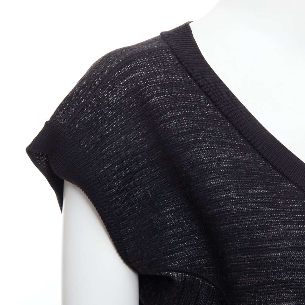Yves Saint Laurent Batwing Wool Dress Black Wool Very good condition - Back View