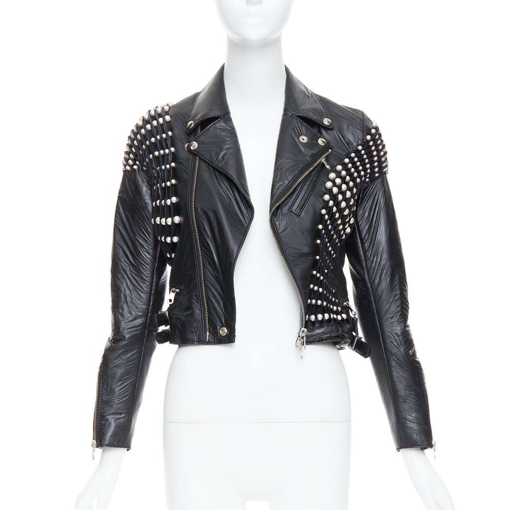 Noir Kei Ninomiya Black Pearl Crop Jacket Black Fair condition - Inside View