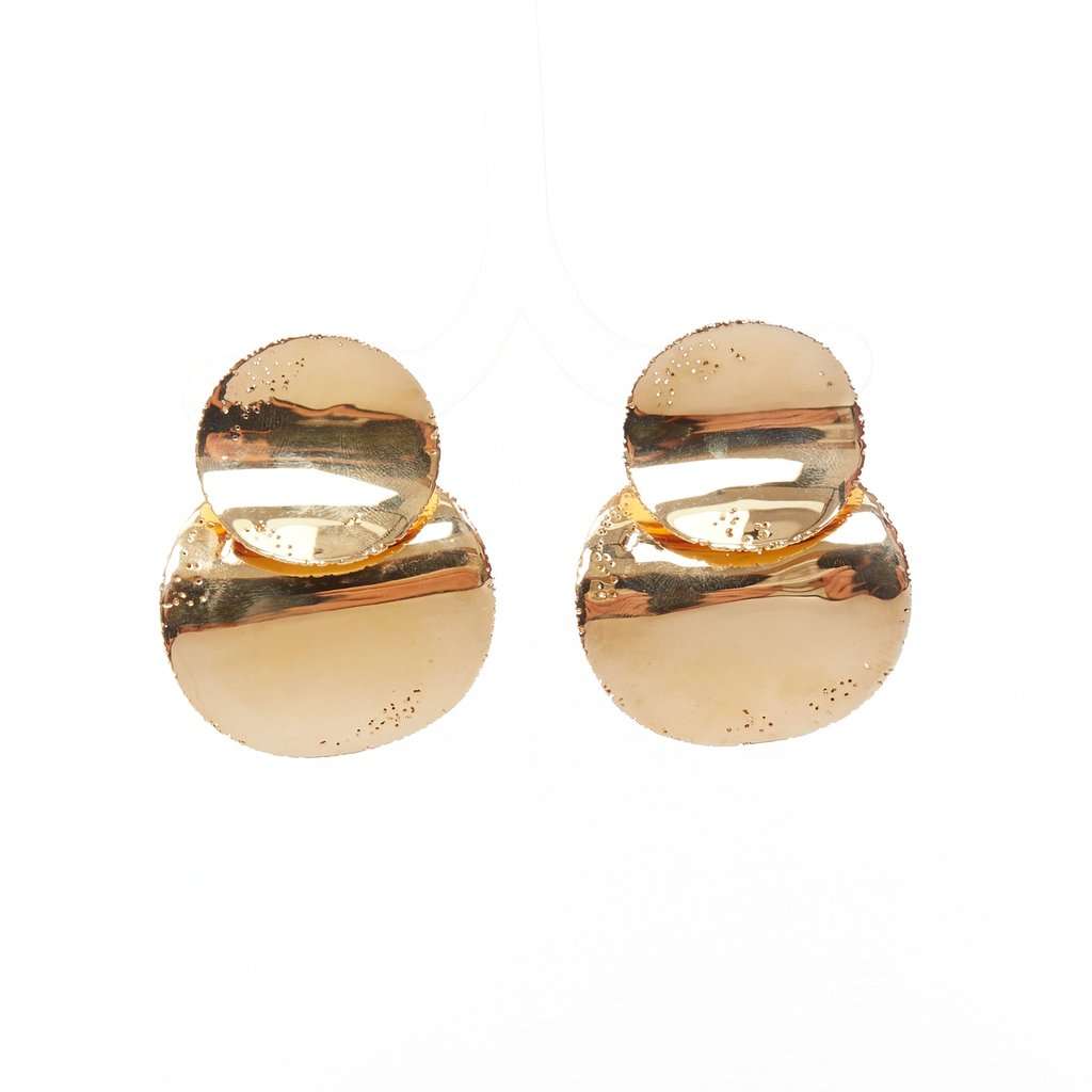 Celine Gold Metal Earrings Gold Metal Very good condition - Back View