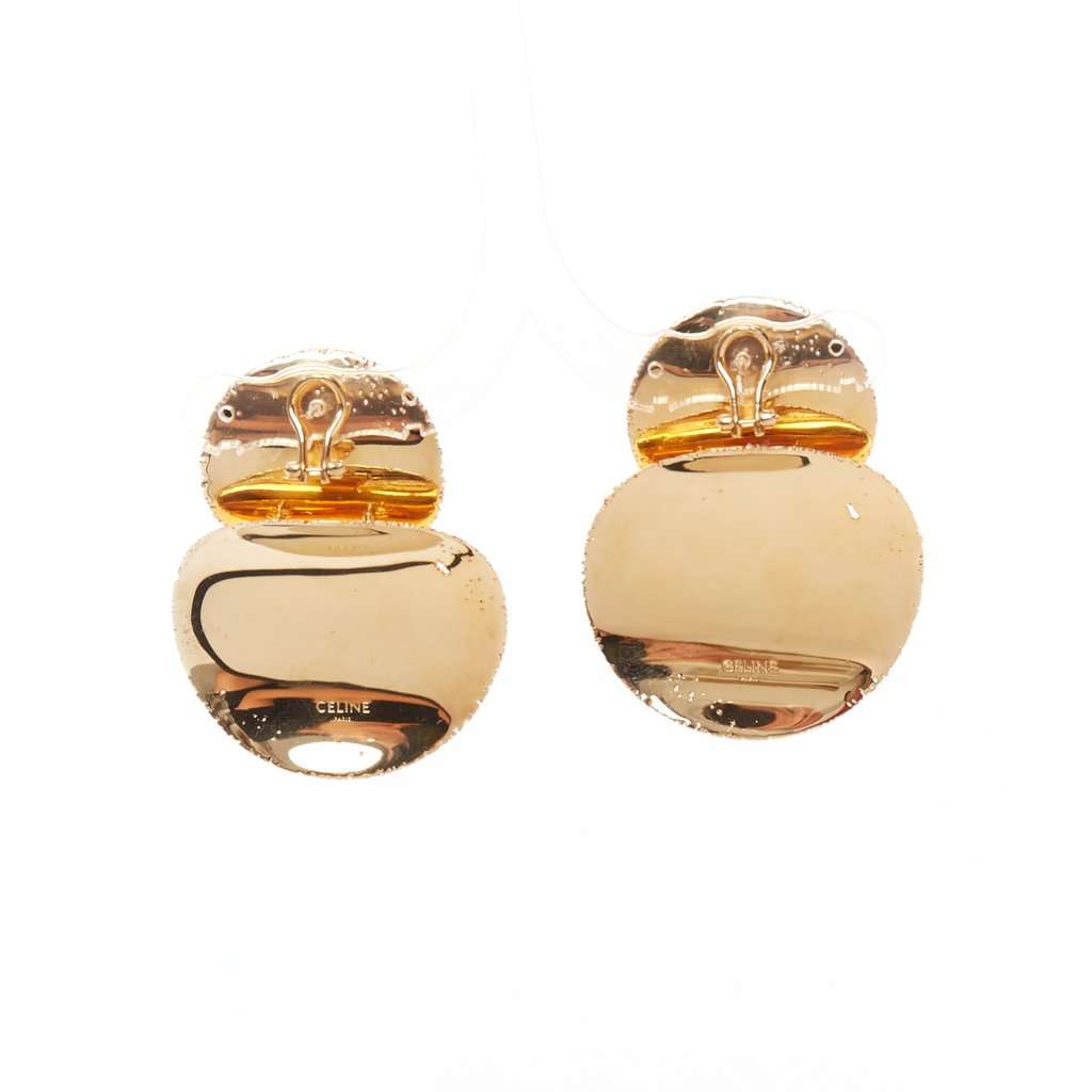 Celine Gold Metal Earrings Gold Metal Very good condition - Inside View