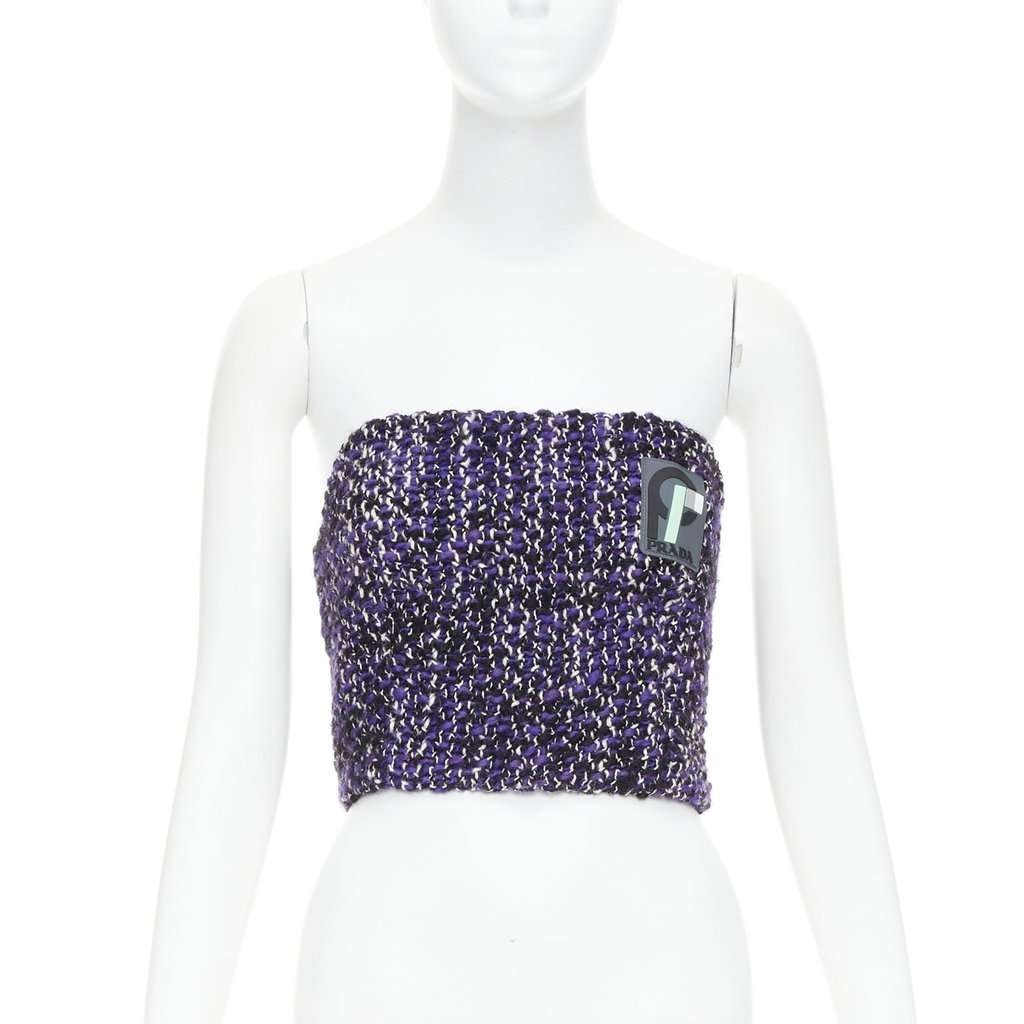Prada Purple Wool Top Purple Wool Never worn, with tag - Front View
