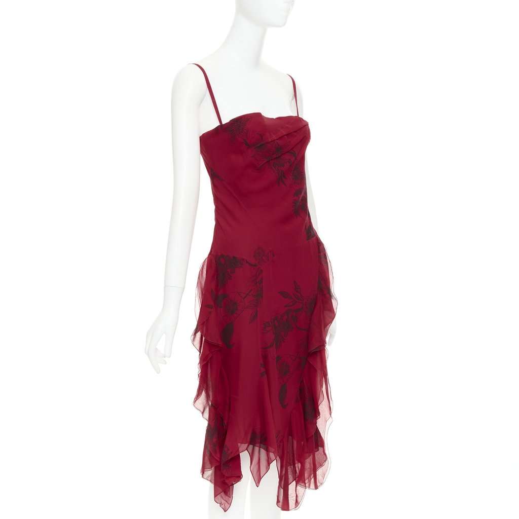 Dior Red Silk Dress Red Silk Never worn, with tag - Inside View