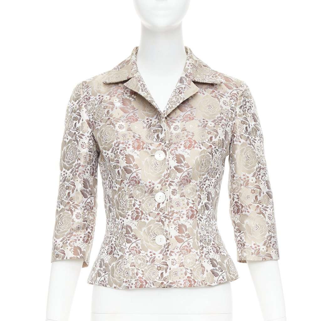 Dolce & Gabbana Beige Polyester Jacket Beige Polyester Very good condition - Front View