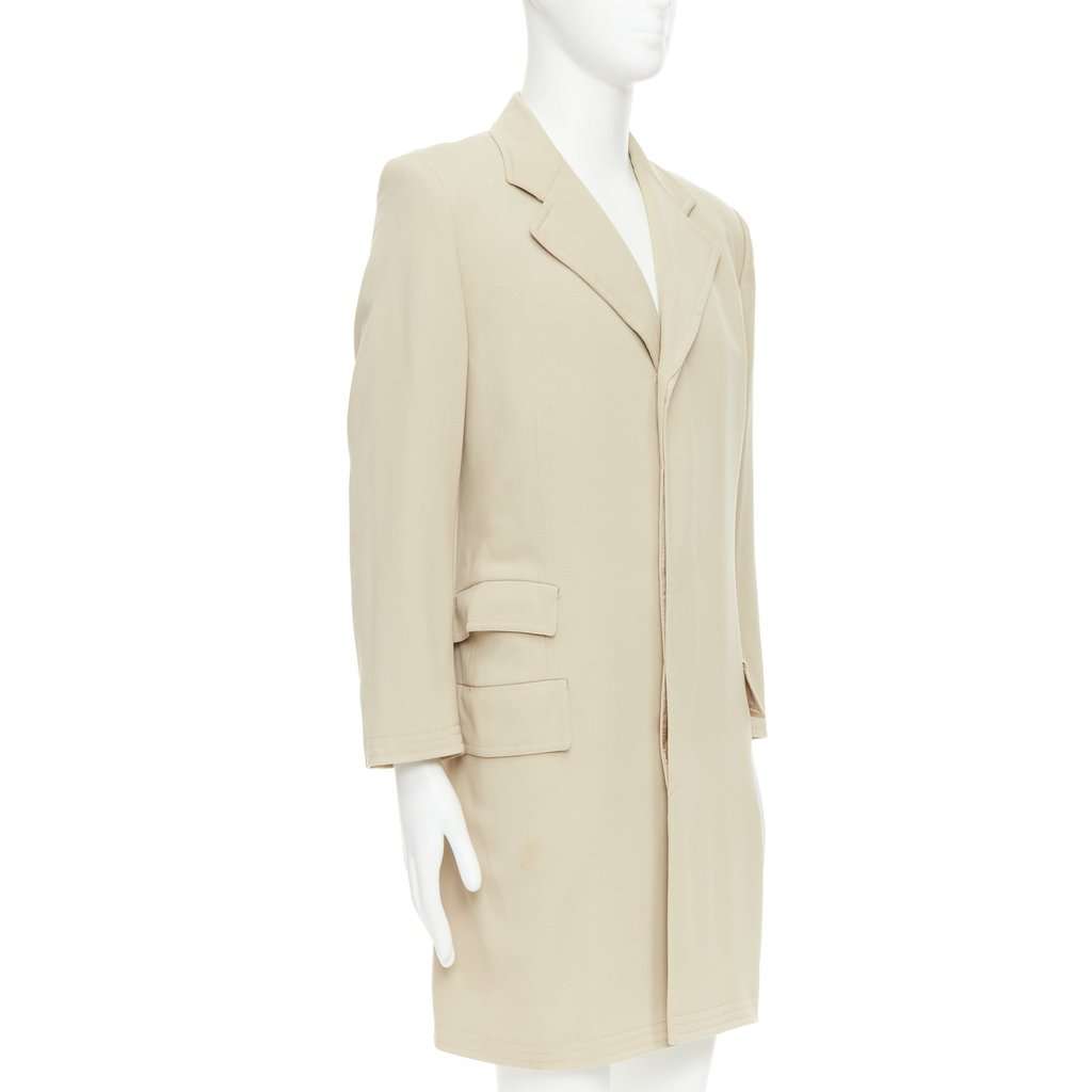 Hermès Beige Wool Coat Beige Wool Fair condition - Inside View