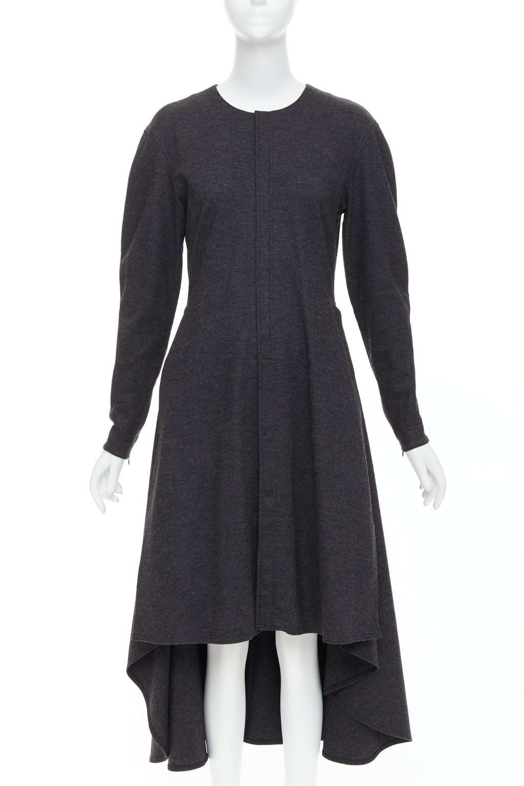 Celine Grey Wool Dress Grey Wool Very good condition - Front View