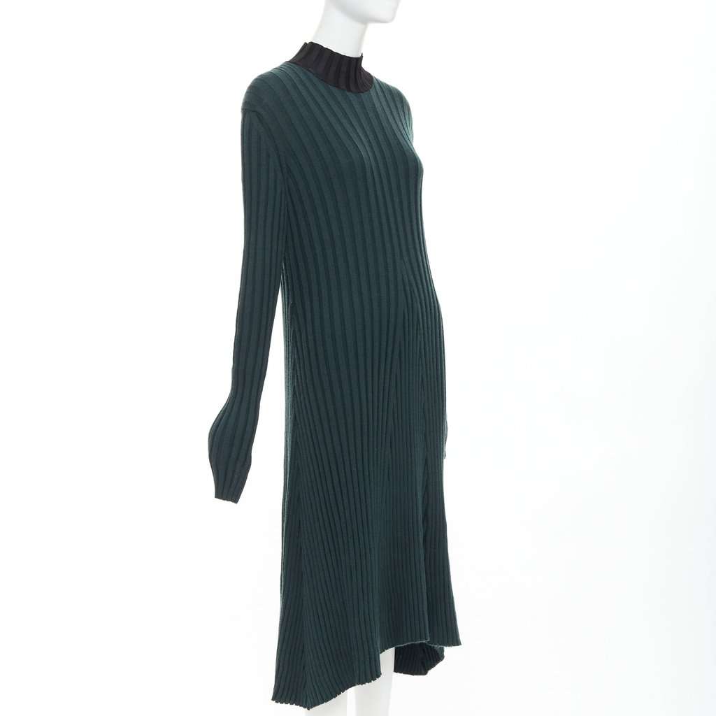 Celine Green Wool Dress Green Wool Very good condition - Inside View