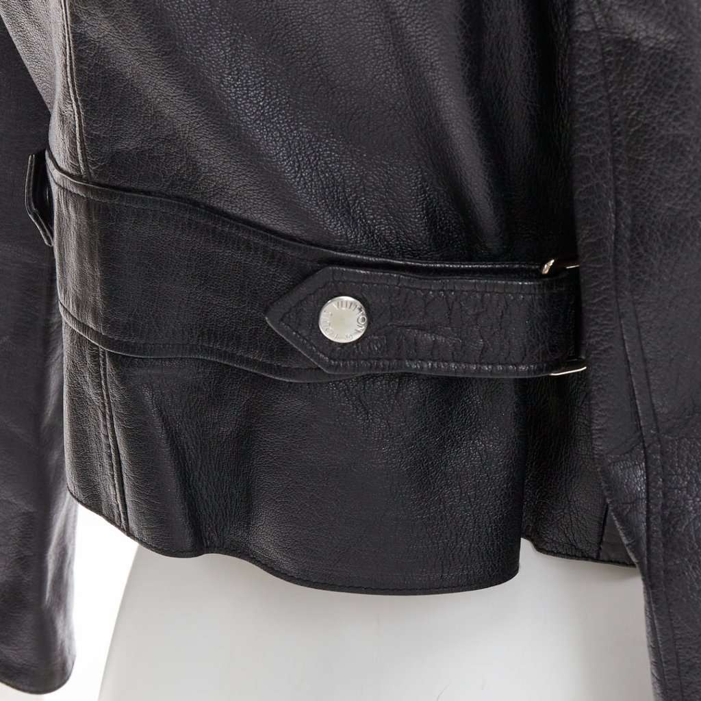 Louis Vuitton Black Leather Leather Jacket Black Leather Fair condition - Back View