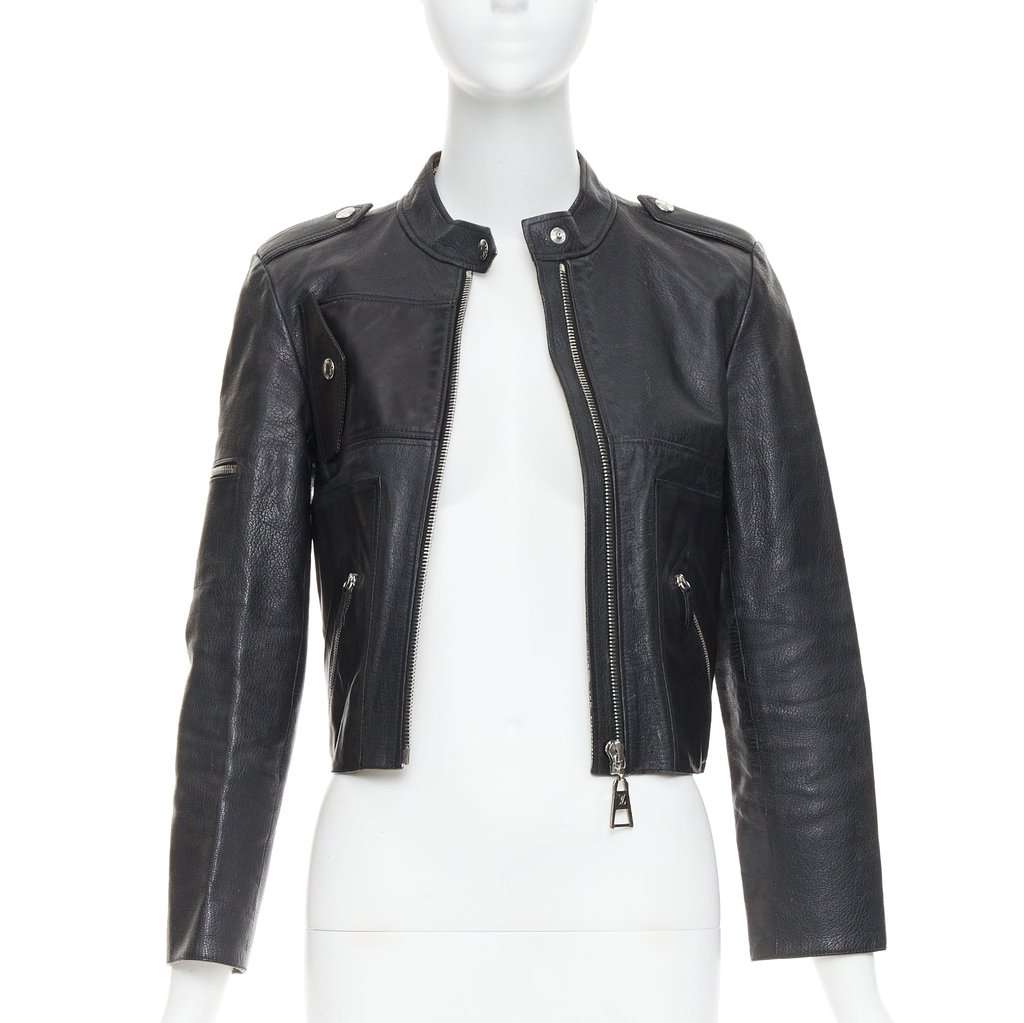 Louis Vuitton Black Leather Leather Jacket Black Leather Fair condition - Inside View