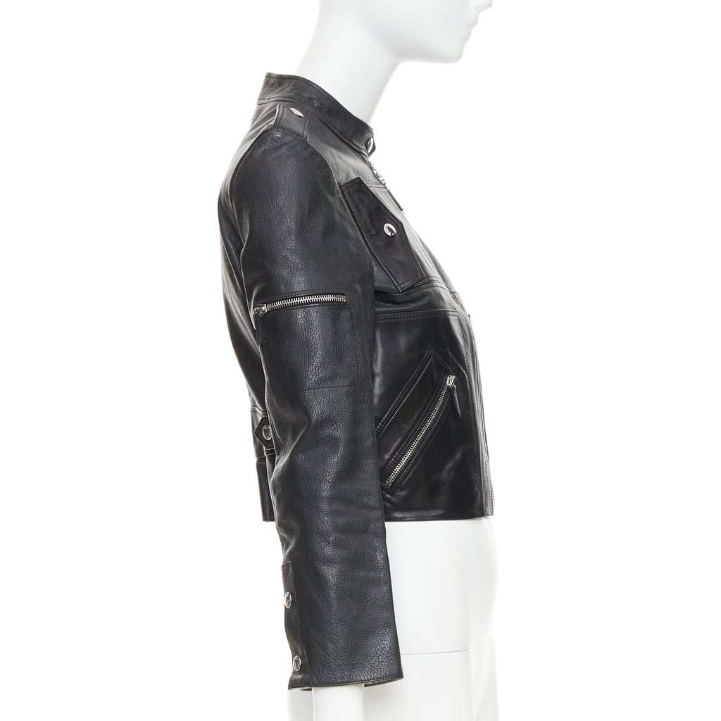 Louis Vuitton Black Leather Leather Jacket Black Leather Fair condition - Box View