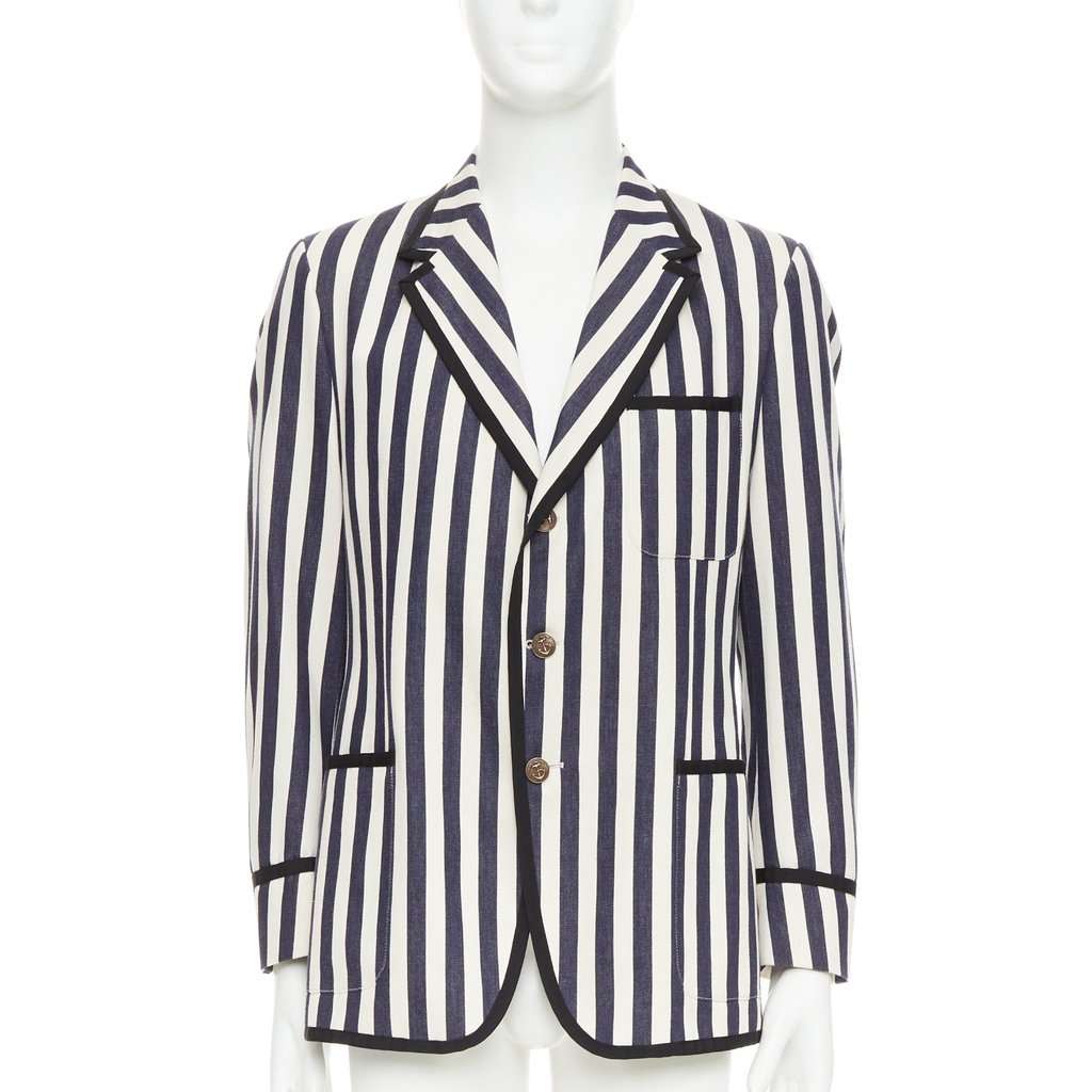 Gucci Navy Cotton Jacket Navy Cotton Very good condition - Front View