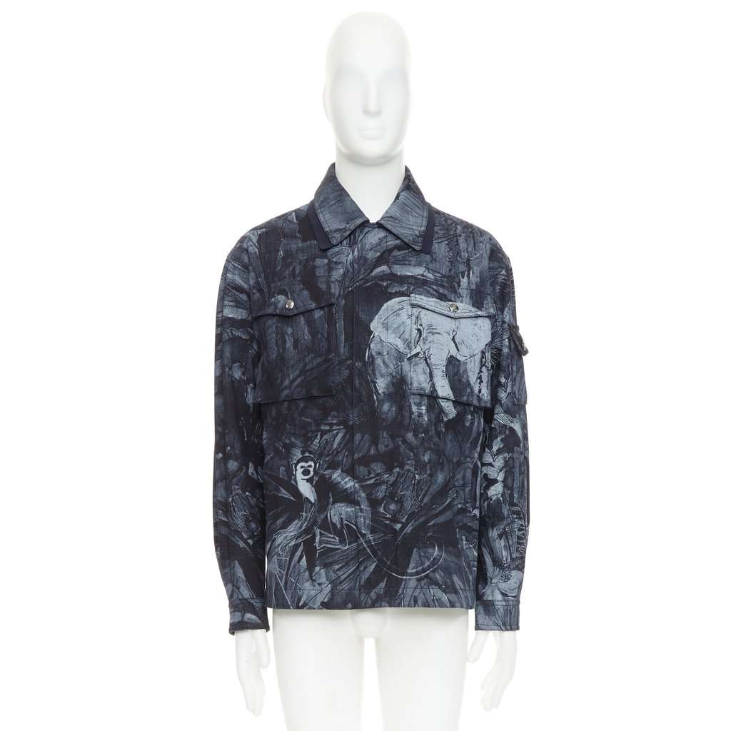 Valentino Navy Cotton Jacket Navy Cotton Very good condition - Back View