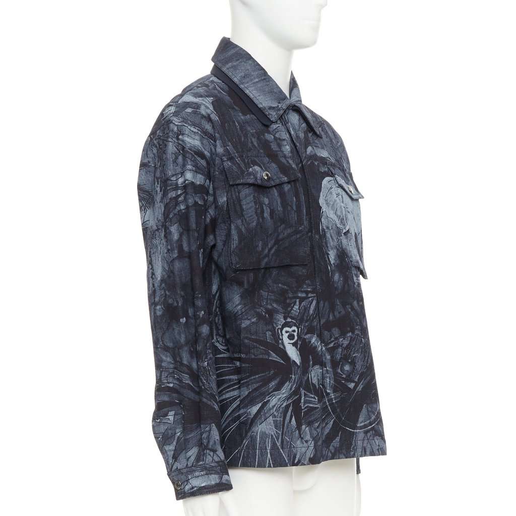 Valentino Navy Cotton Jacket Navy Cotton Very good condition - Inside View