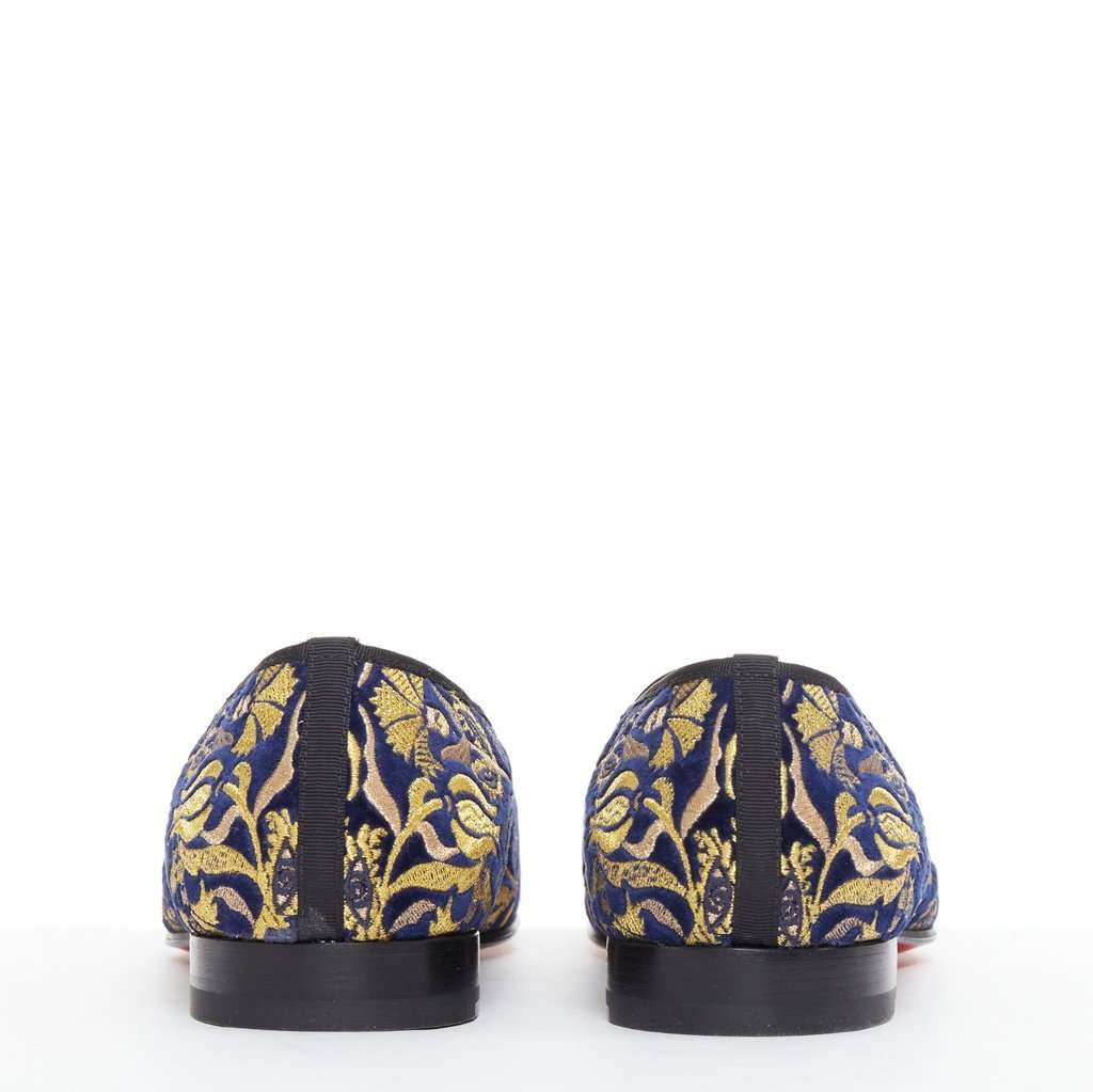 Christian Louboutin Marcantonia Flat Navy Velvet Never worn - Box View