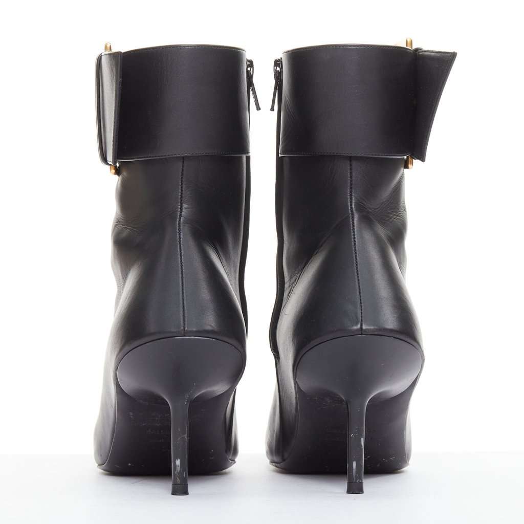 Balenciaga Essex 80mm Black Leather Fair condition - Box View