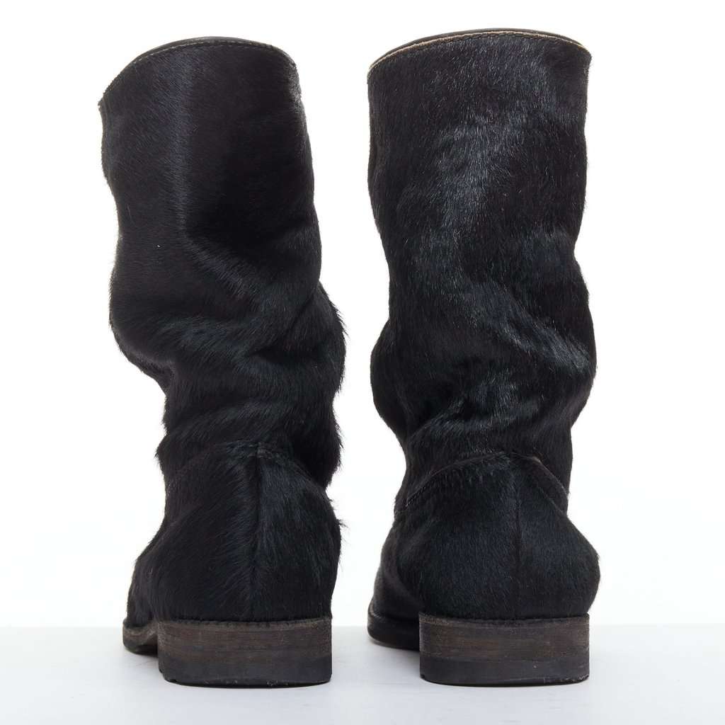 Junya Watanabe Black Leather Boots Black Leather Good condition - Box View