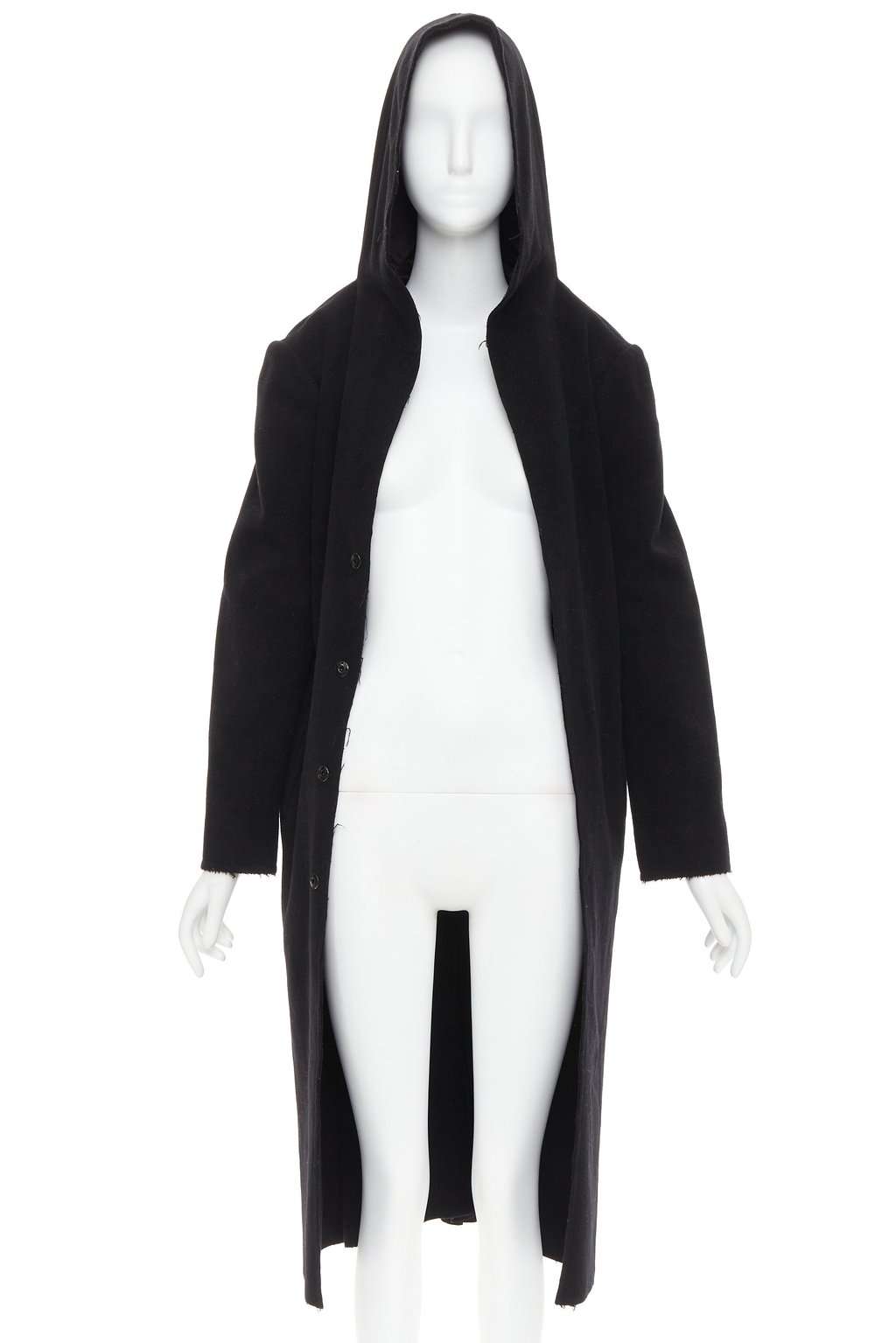 Yohji Yamamoto Black Wool Coat Black Wool Good condition - Inside View