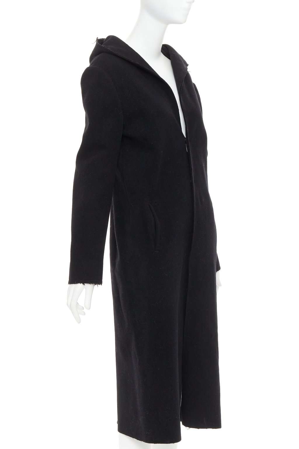 Yohji Yamamoto Black Wool Coat Black Wool Good condition - Model View