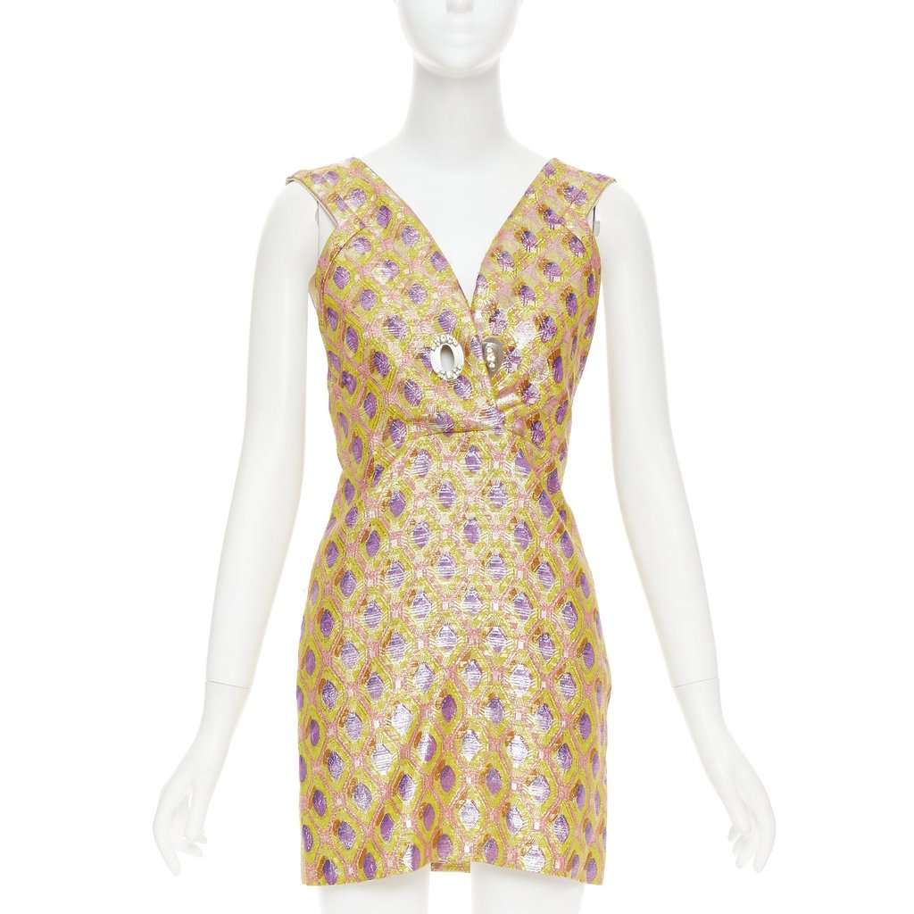 Miu Miu Yellow Silk Dress Yellow Silk Fair condition - Front View