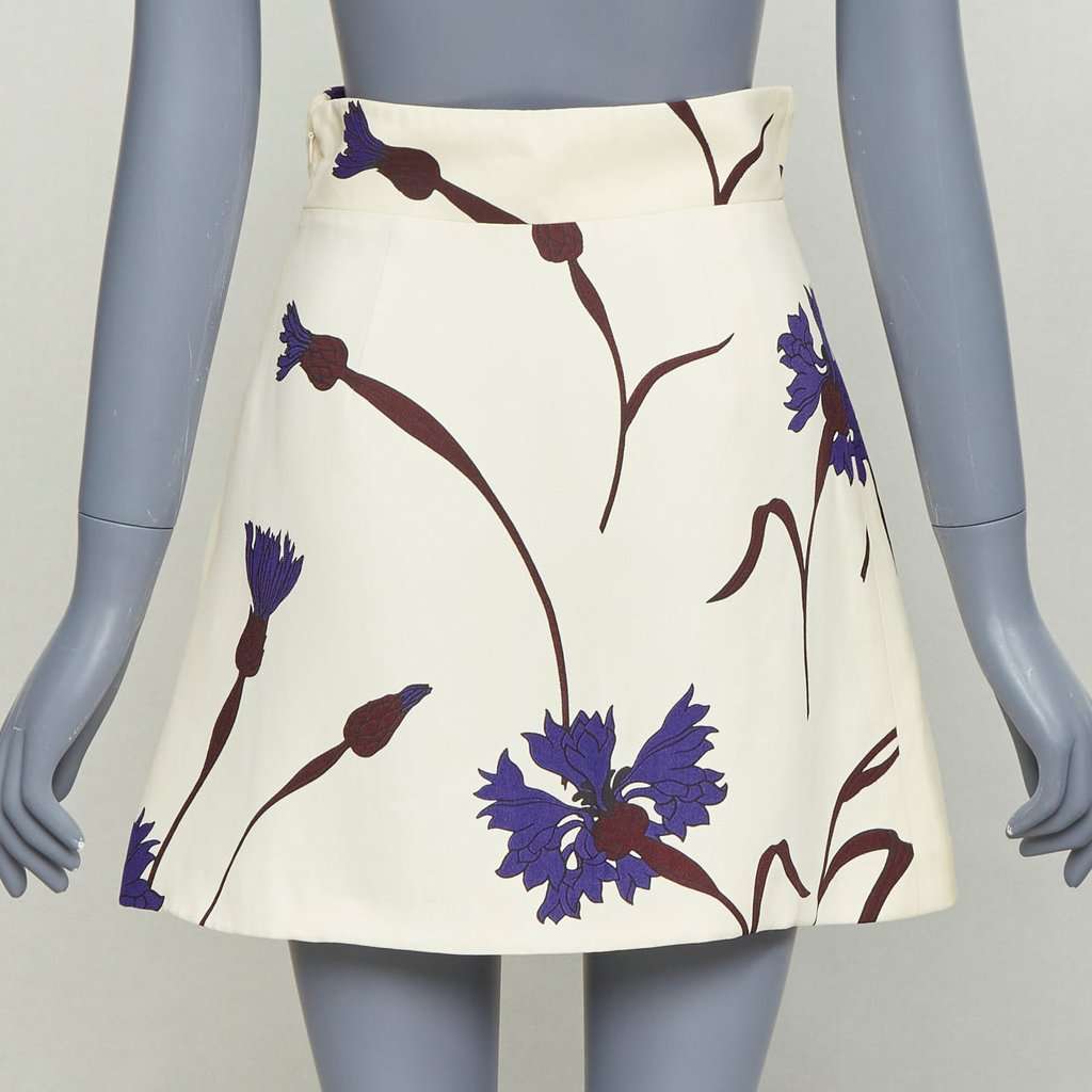 Miu Miu Ecru Viscose Skirt Ecru Viscose Very good condition - Box View