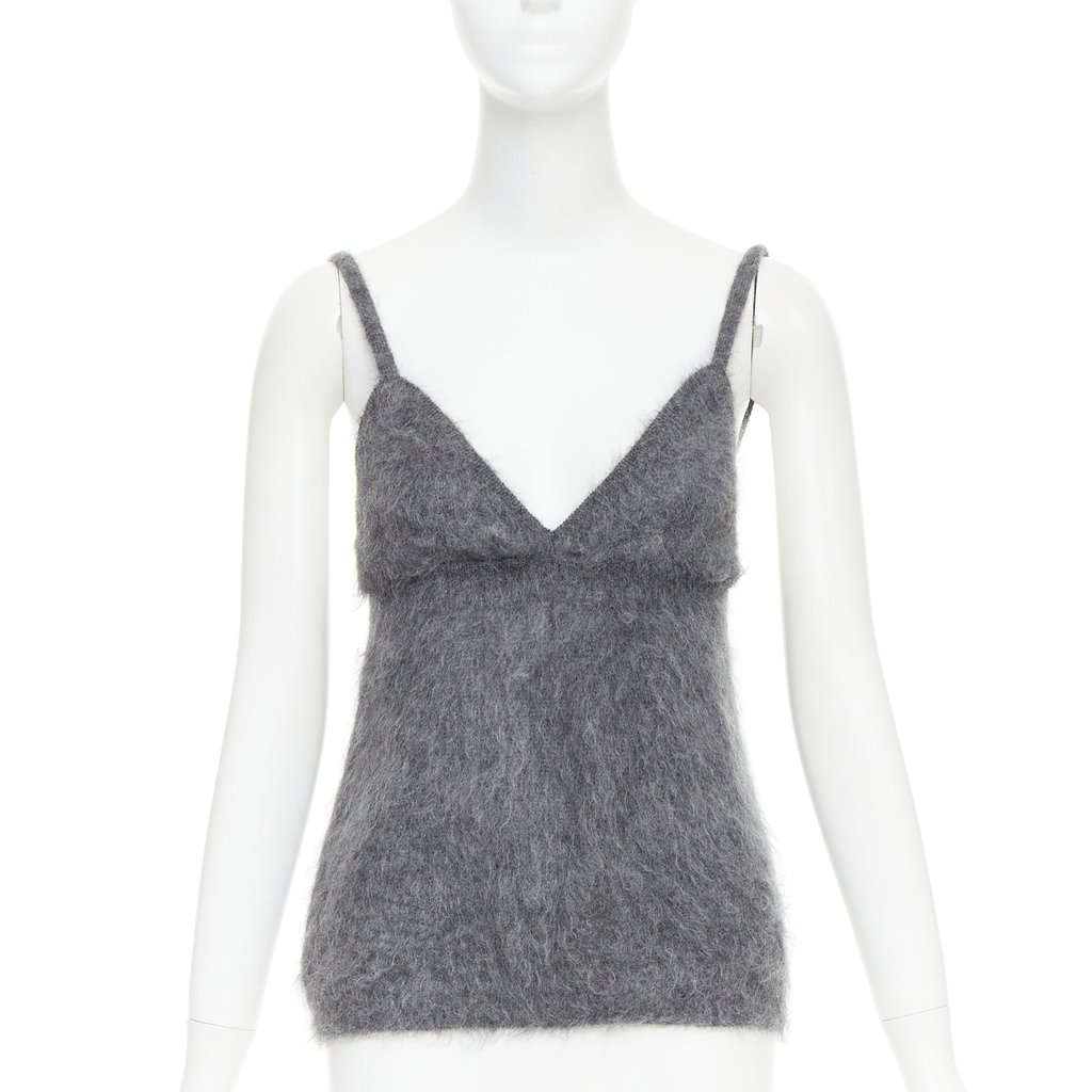 Prada Grey Wool Top Grey Wool Very good condition - Front View