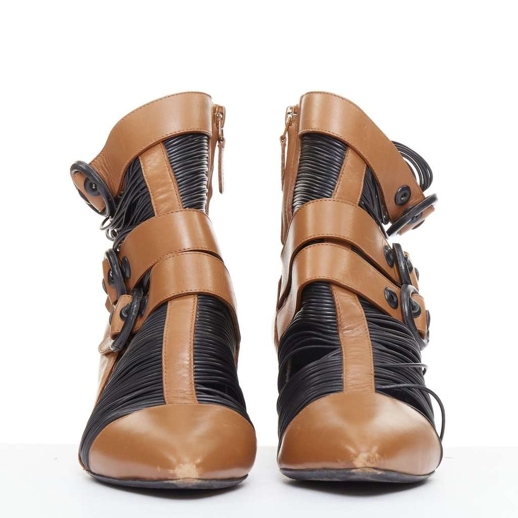 Balenciaga Brown Leather Heels Brown Leather Fair condition - Inside View