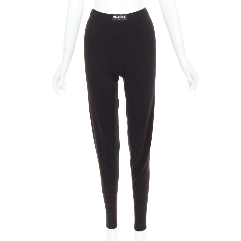 Chanel Black Cashmere Trouser Black Cashmere Very good condition - Front View