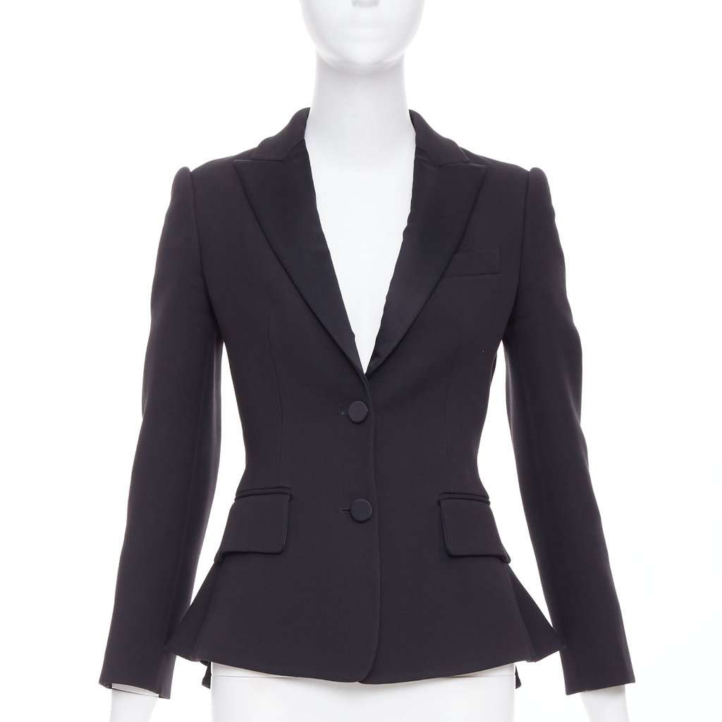 Alexander McQueen Black Wool Jacket Black Wool Very good condition - Back View