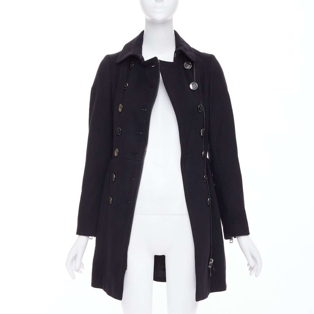 Burberry Black Wool Coat Black Wool Very good condition - Inside View
