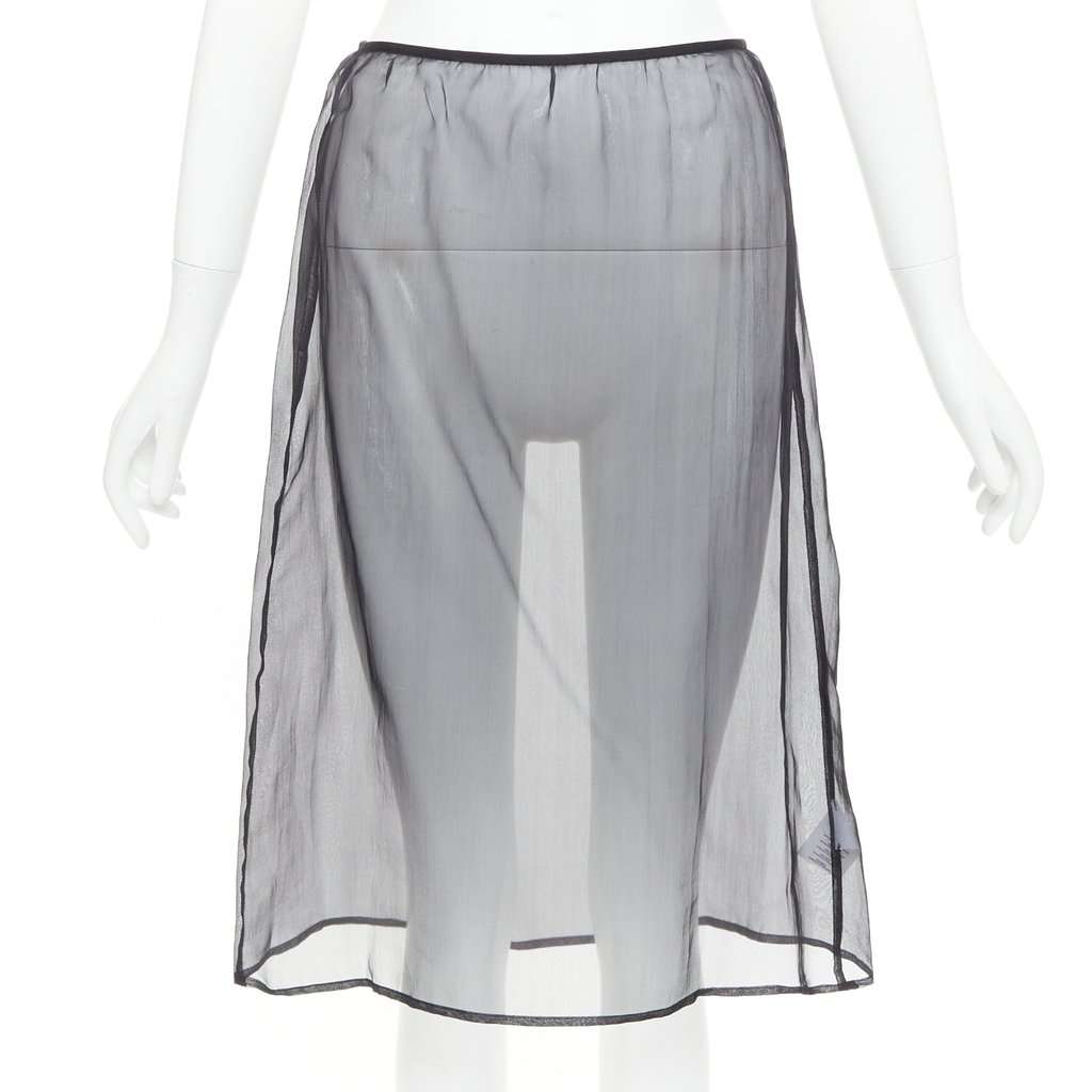 Dries Van Noten Black Silk Skirt Black Silk Very good condition - Front View