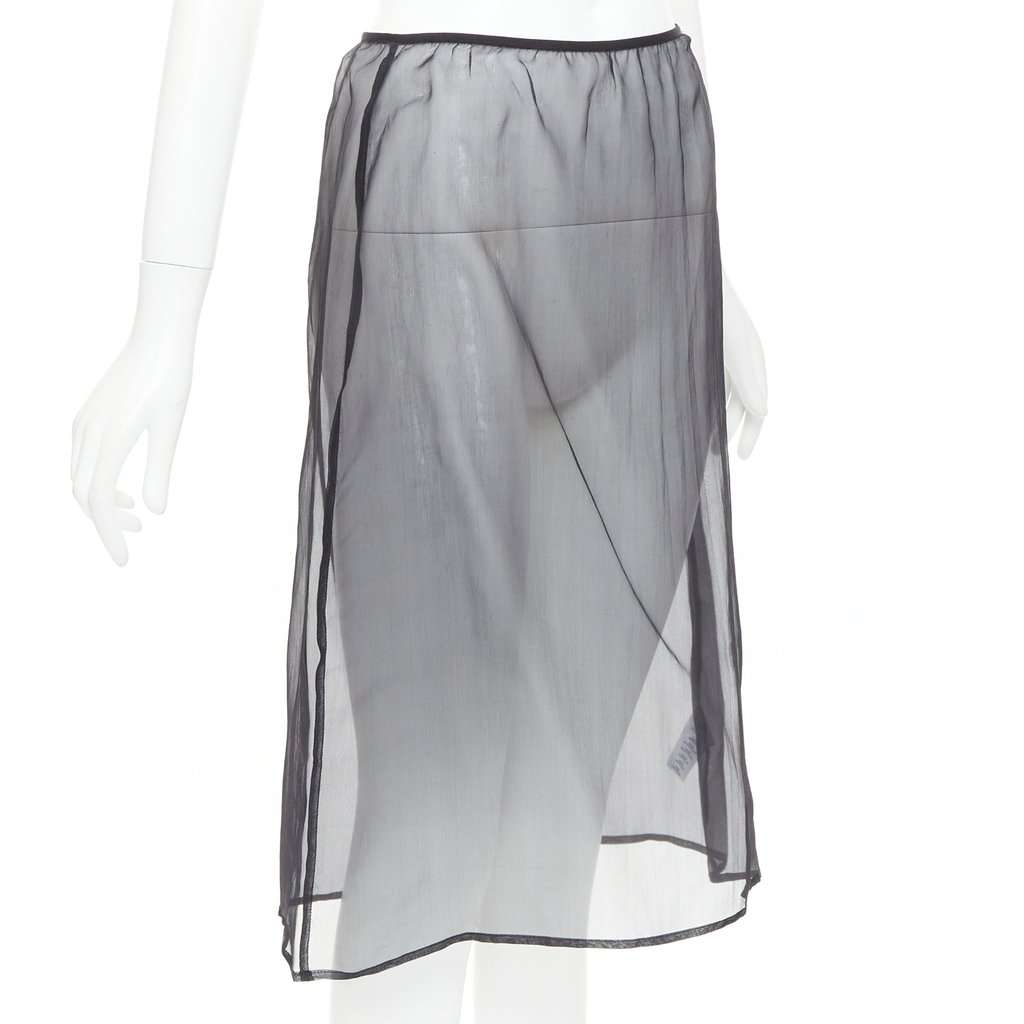 Dries Van Noten Black Silk Skirt Black Silk Very good condition - Back View