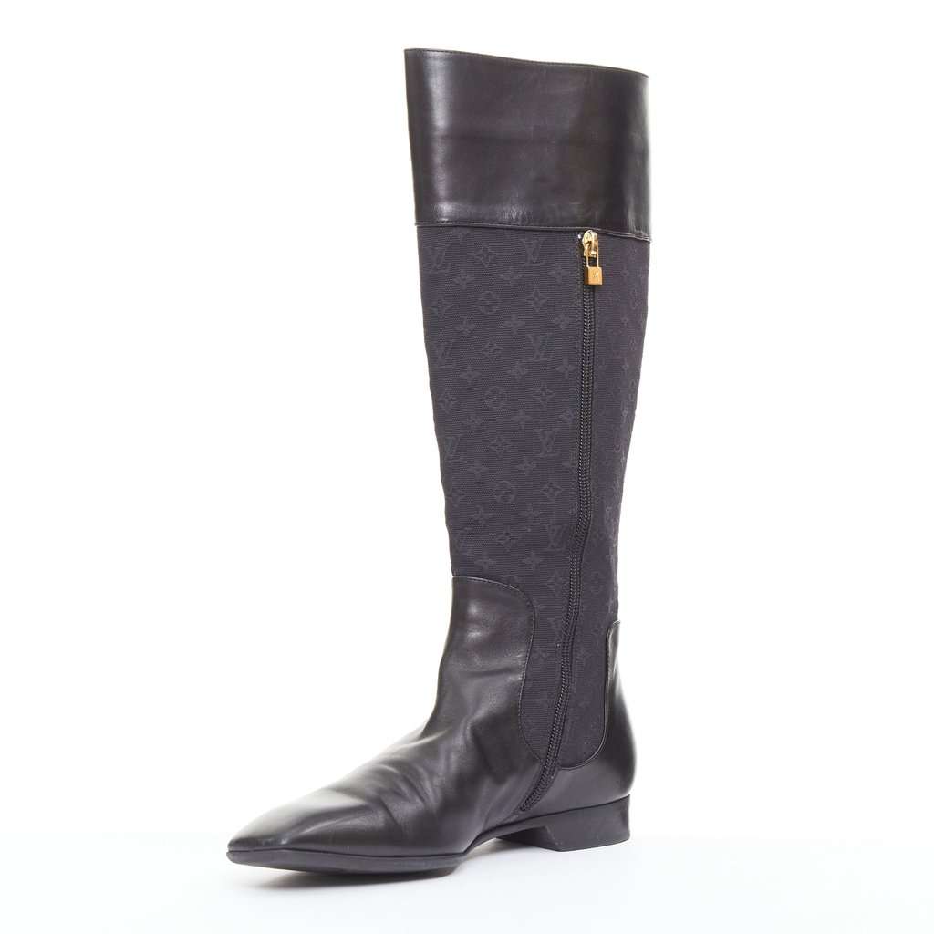 Louis Vuitton Black Polyester Boots Black Polyester Good condition - Model View
