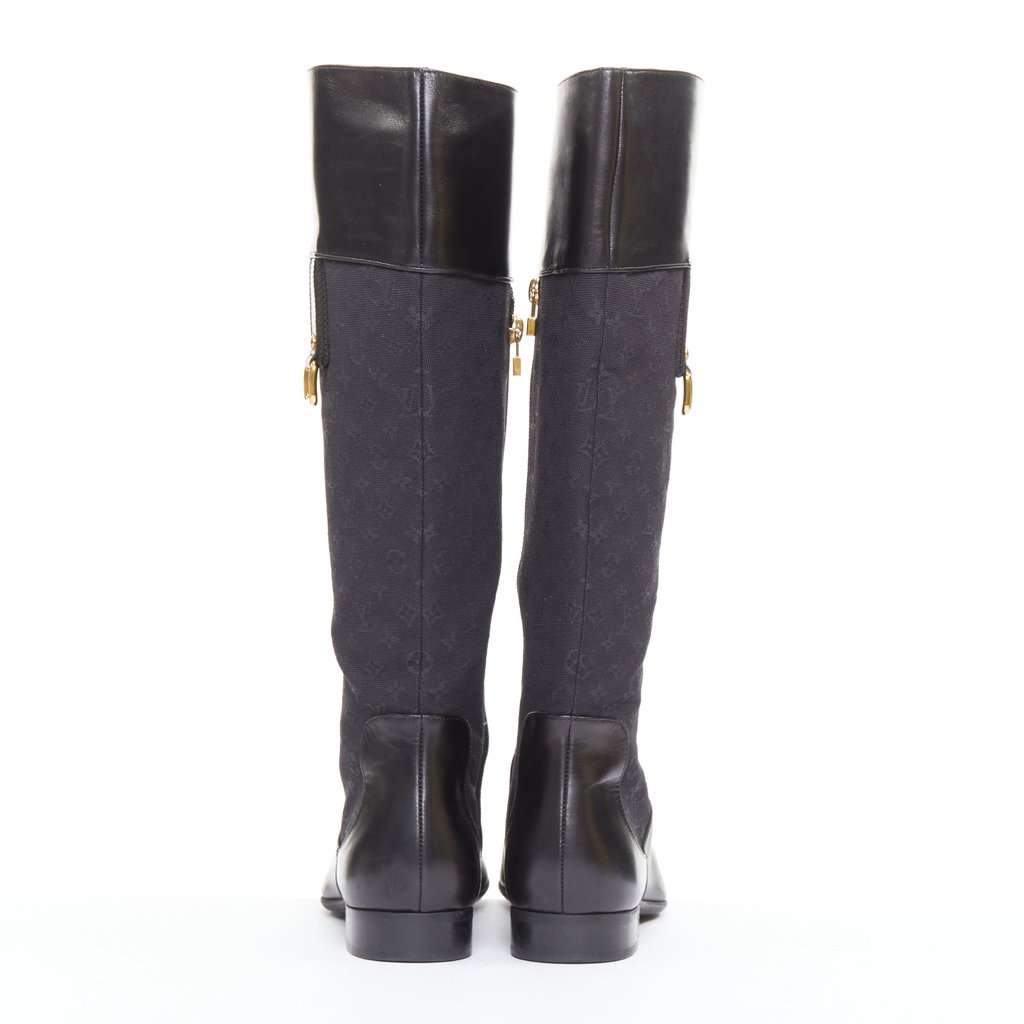 Louis Vuitton Black Polyester Boots Black Polyester Good condition - Box View