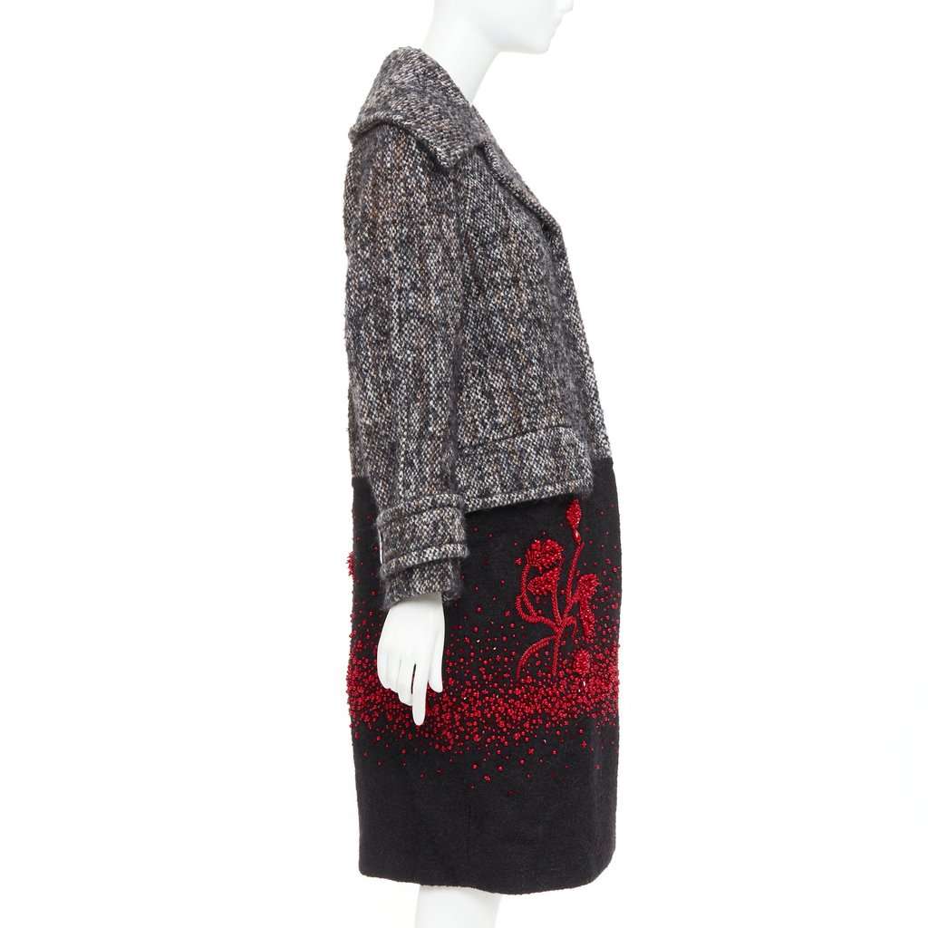 Prada Brown Tweed Coat Brown Tweed Very good condition - Box View