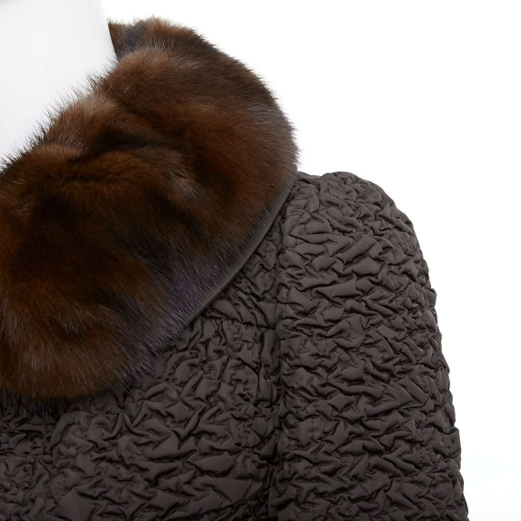 Prada Brown Fur Jacket Brown Fur Very good condition - Back View