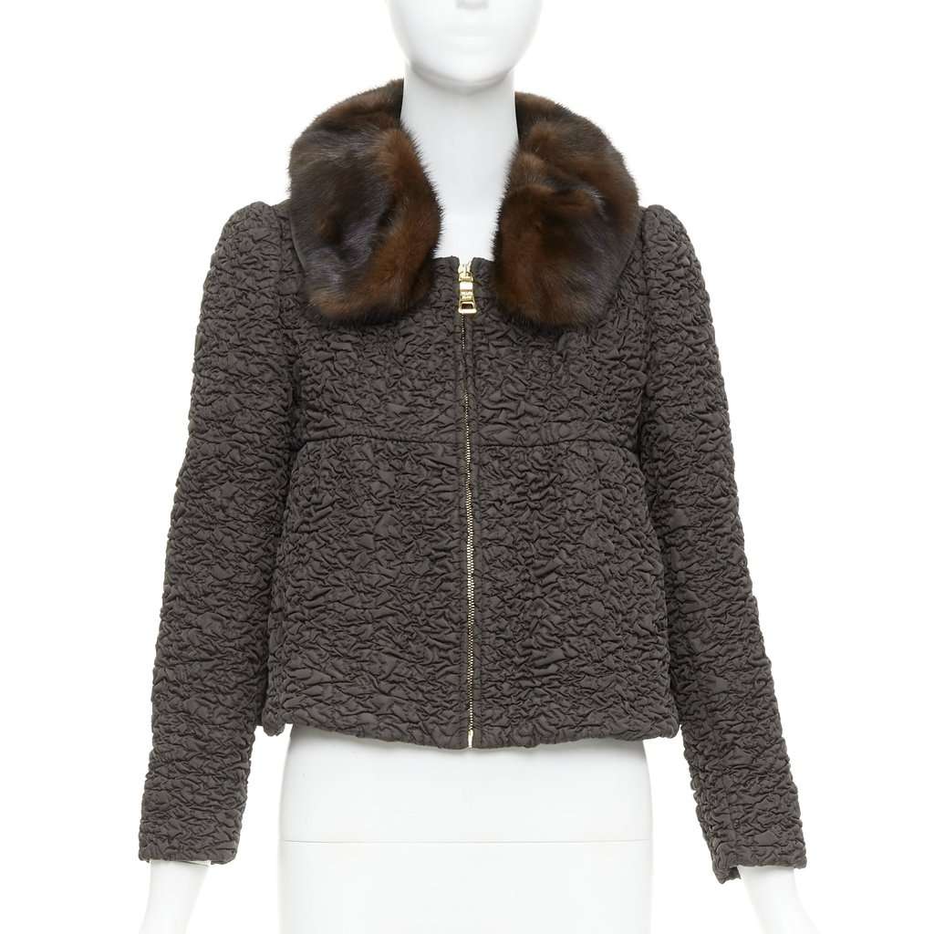 Prada Brown Fur Jacket Brown Fur Very good condition - Inside View