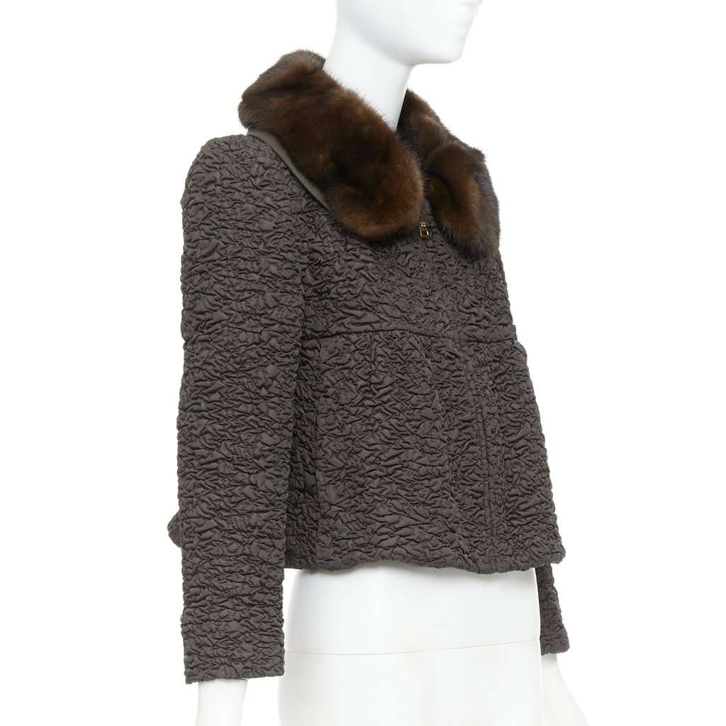 Prada Brown Fur Jacket Brown Fur Very good condition - Model View