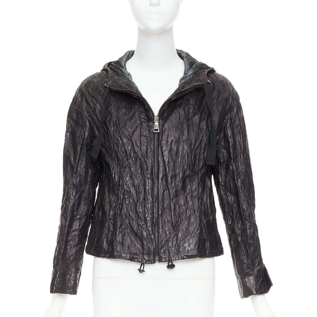 Prada Black Leather Leather Jacket Black Leather Very good condition - Front View