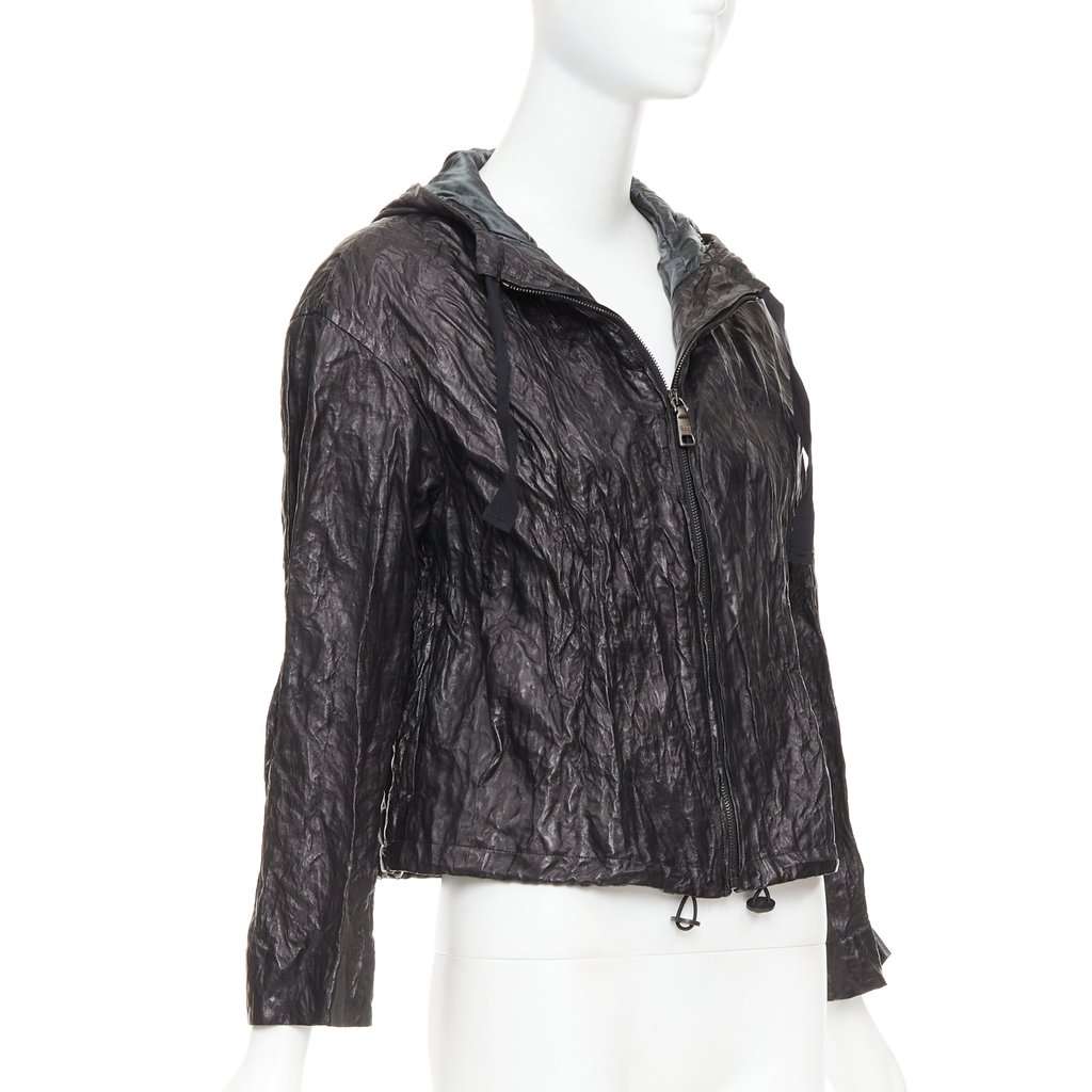 Prada Black Leather Leather Jacket Black Leather Very good condition - Model View