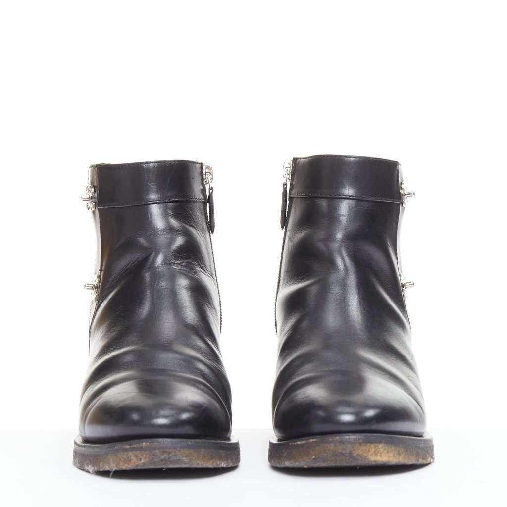 Chanel Black Leather Boots Black Leather Fair condition - Inside View
