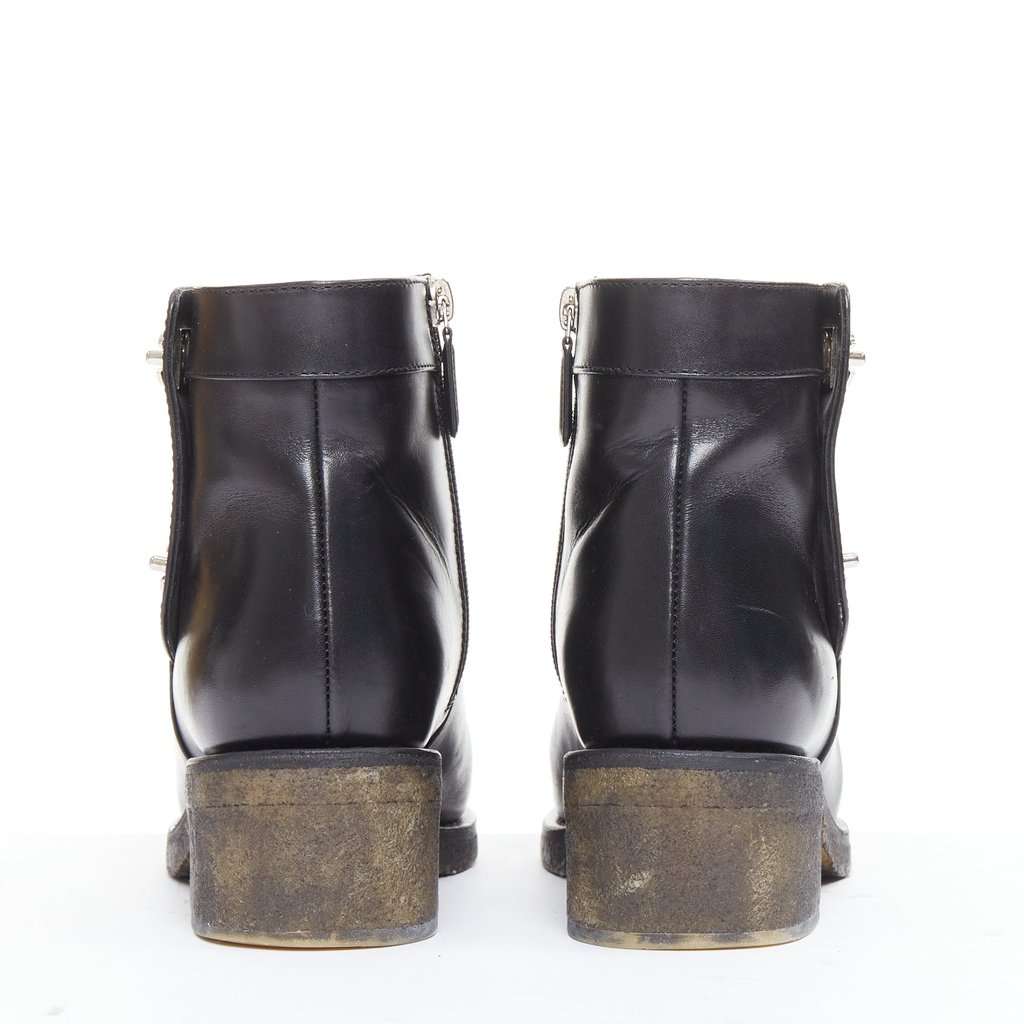 Chanel Black Leather Boots Black Leather Fair condition - Box View